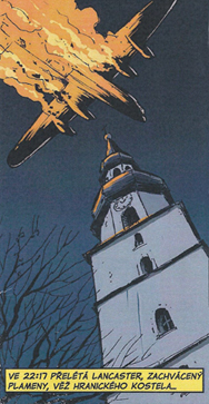 Výřez z komiksu Osvobození Aše 1945