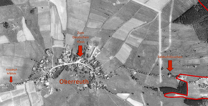 Letecké snímkování z roku 1953 - Oberreuth