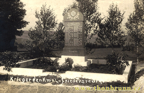 Friedersreuther Kriegerdenkmal 1930