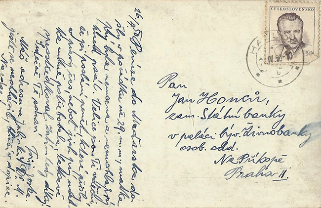 Brief von 1950