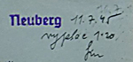 Razítko Neuberg 1946