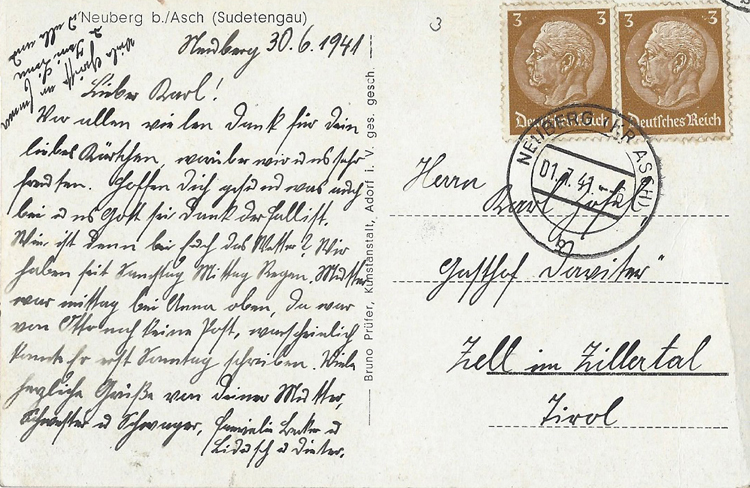 Brief von 1941