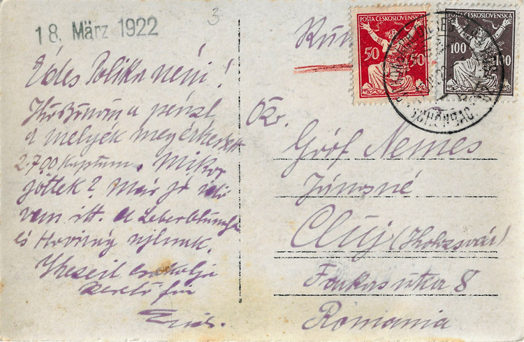 Postkarte von 1922